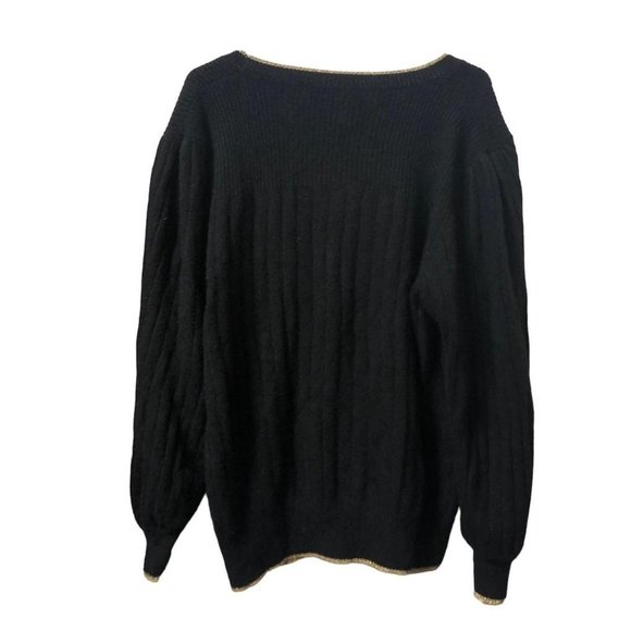 Vintage wool black cardigan - Picture 2 of 4